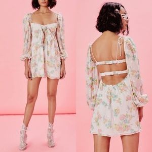 For Love and Lemons Floral Sequin Dress